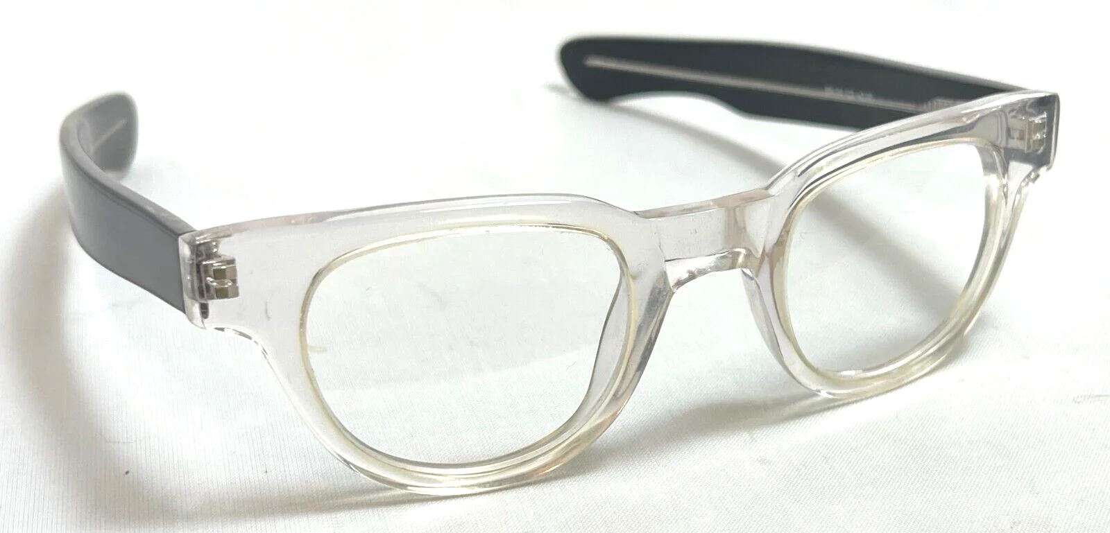 MELISSA EYEWEAR SH-44 Black Plastic Horn Rim Square Eyeglasses Frames FRANCE 4