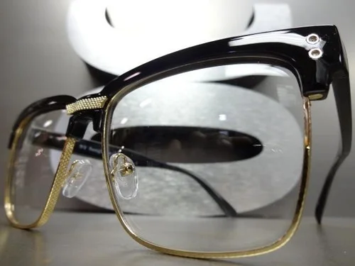 Men CLASSIC Elegant VINTAGE 50s RETRO Style Clear Lens EYE GLASSES Fashion Frame 3