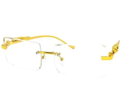 Men Classy Elegant Sophisticated Clear Lens EYE GLASSES Sleek Silver Metal Frame 2