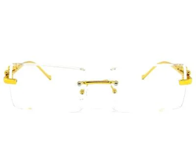 Men Classy Elegant Sophisticated Clear Lens EYE GLASSES Sleek Silver Metal Frame 3
