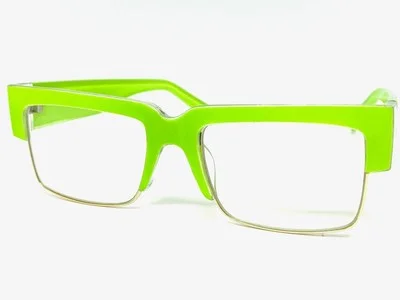 Men or Women Classy Elegant Modern Retro Clear Lens EYE GLASSES Neon Green Frame 2