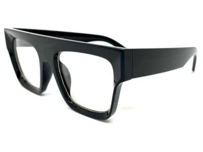 Men OVERSIZED Classic Vintage Retro Style Clear Lens EYE GLASSES Big Black Frame 4