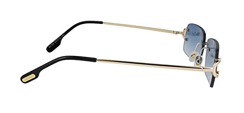 Men Sophisticated CLASSY ELEGANT Clear Lens EYE GLASSES Gold & Wood Wooden Frame 4