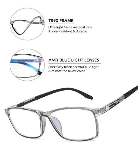 Men TR90 Anti-blue Light Square Reading Glasses Sport Lightweight Glasses New 3