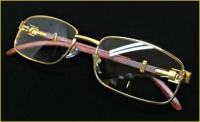 Mens Classy Elegant Retro Style Clear Lens EYE GLASSES Square Gold & Black Frame 4