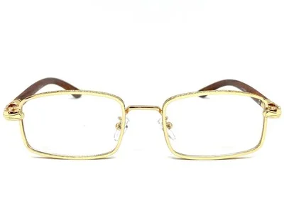 Mens CLASSY Elegant Sophisticated Modern Retro Clear Lens EYE GLASSES Gold Frame 3