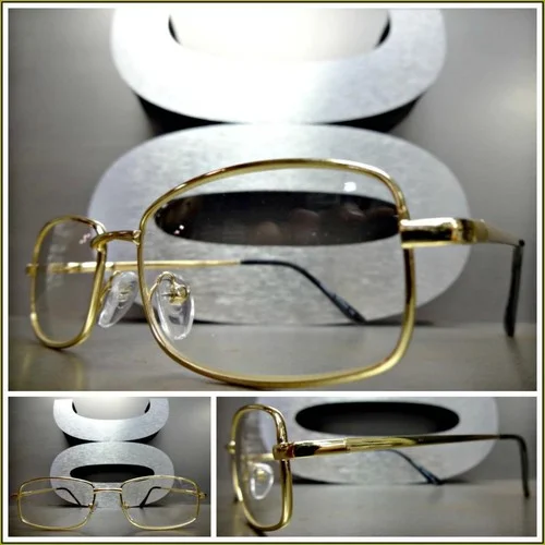 Mens CONTEMPORARY MODERN Style Clear Lens EYE GLASSES Sleek Silver Fashion Frame