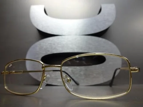 Mens CONTEMPORARY MODERN Style Clear Lens EYE GLASSES Sleek Silver Fashion Frame 3