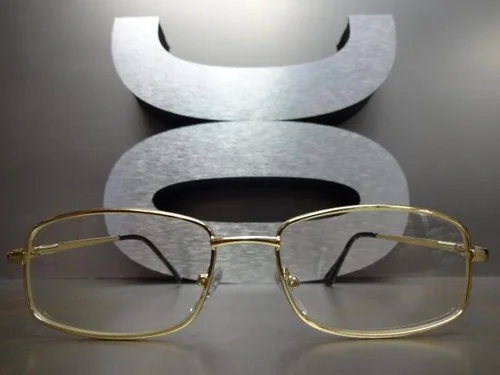 Mens CONTEMPORARY MODERN Style Clear Lens EYE GLASSES Sleek Silver Fashion Frame 4