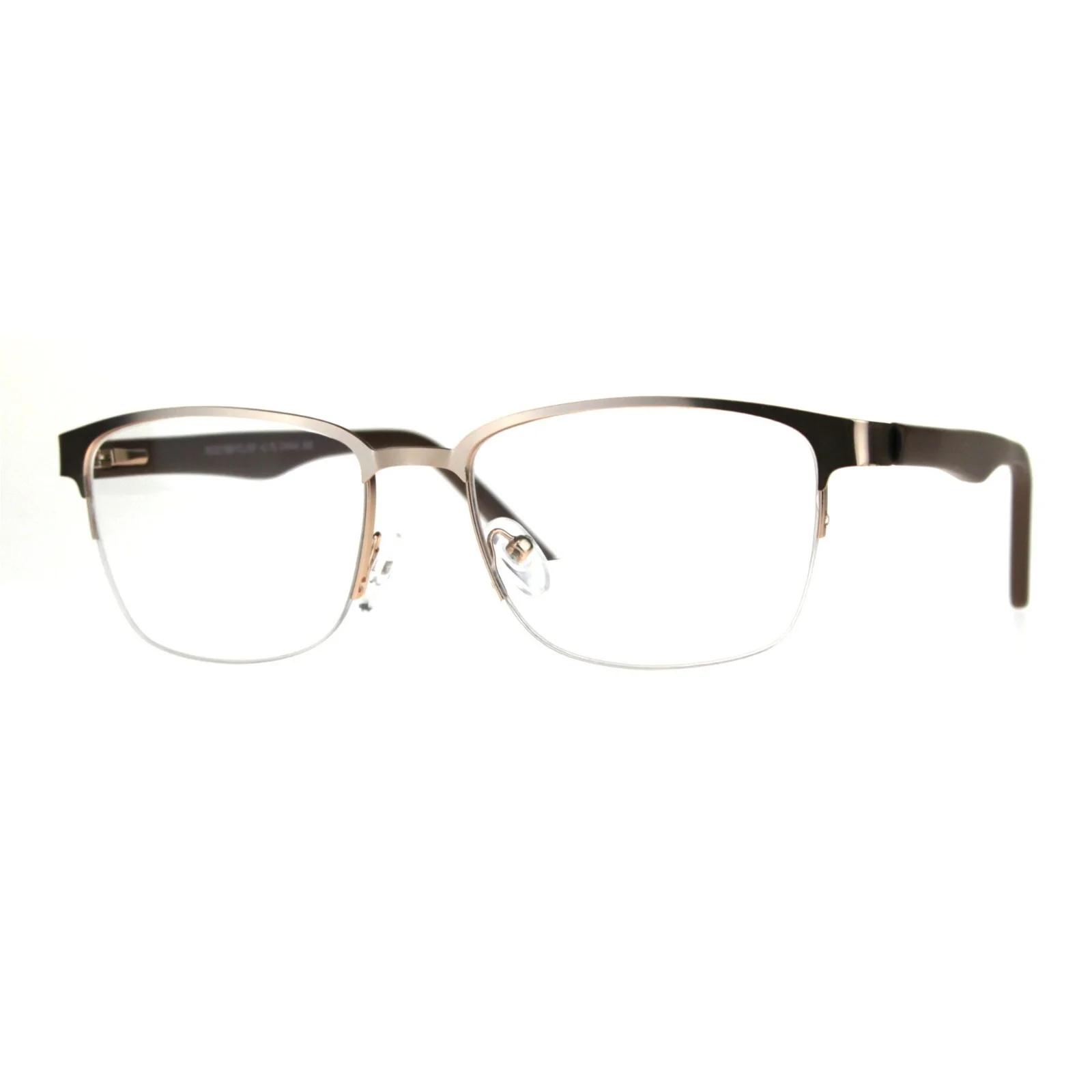 Mens Half Metal Rim Powered Bifocal Reading Eyeglasses 2
