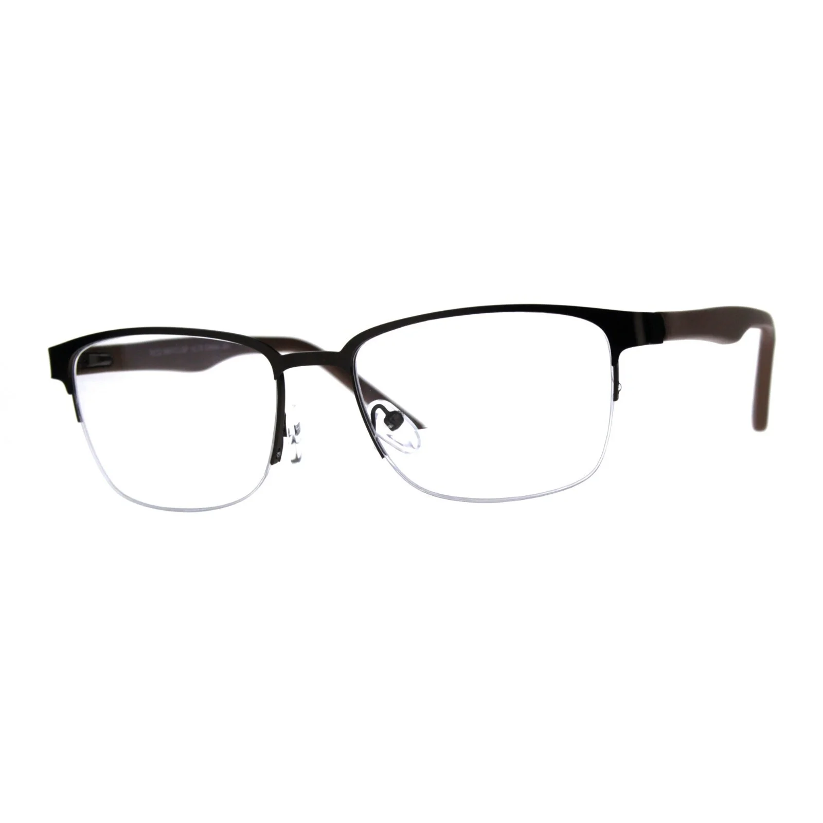Mens Half Metal Rim Powered Bifocal Reading Eyeglasses 3