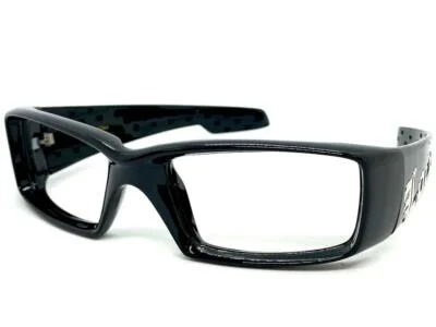 Mens Hardcore Biker Gangster Thick Black Lensless Eye Glasses Frame Only NO Lens 2
