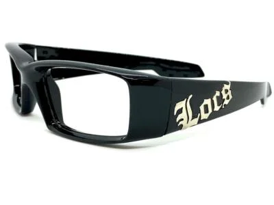 Mens Hardcore Biker Gangster Thick Black Lensless Eye Glasses Frame Only NO Lens 4