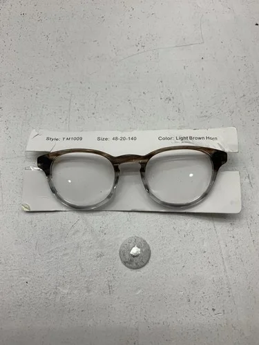 Mens Light Brown Horn Eyeglass Frames Size 48-20-140