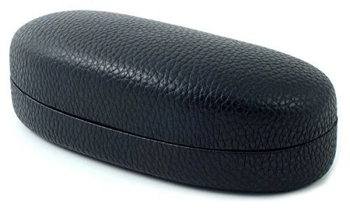 Mens Soft Slip-in Eyeglass Case w/Clip Medium Black Syn.Leather 6.25 3