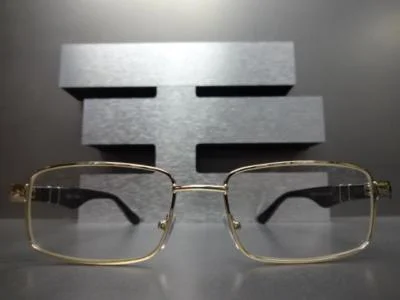 Mens SOPHISTICATED CLASSY MODERN Style Clear Lens EYE GLASSES Gold Fashion Frame 4