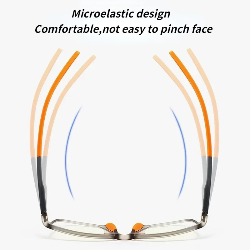 Mens TR90 Anti-blue Light Square Reading Glasses Sport Lightweight +1.0 ~+3.5 4