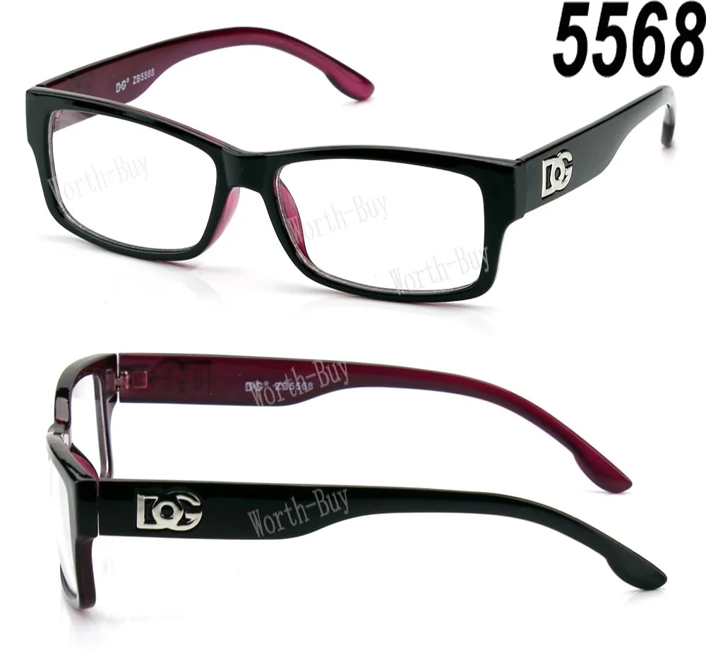 Mens Women Clear Fake Lens Square Frame Eye Glasses Designer Fashion Two Tone RX 2