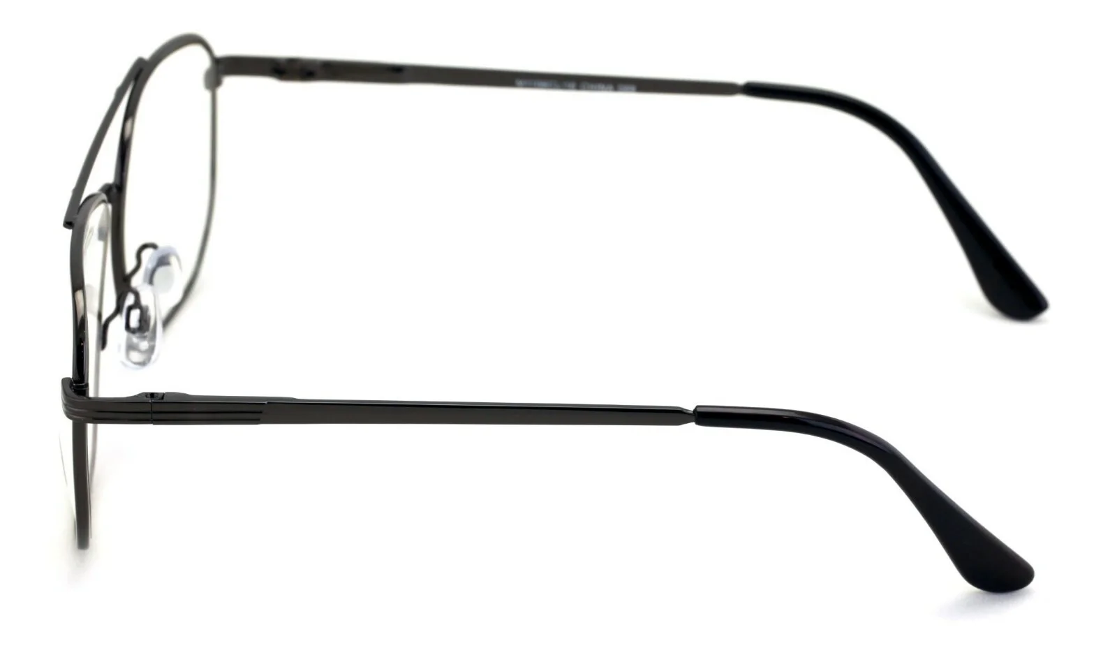 Metal Aviator Clear Lens Glasses - Spring Hinge Square Old Men Grandpa Eyeglasse 3