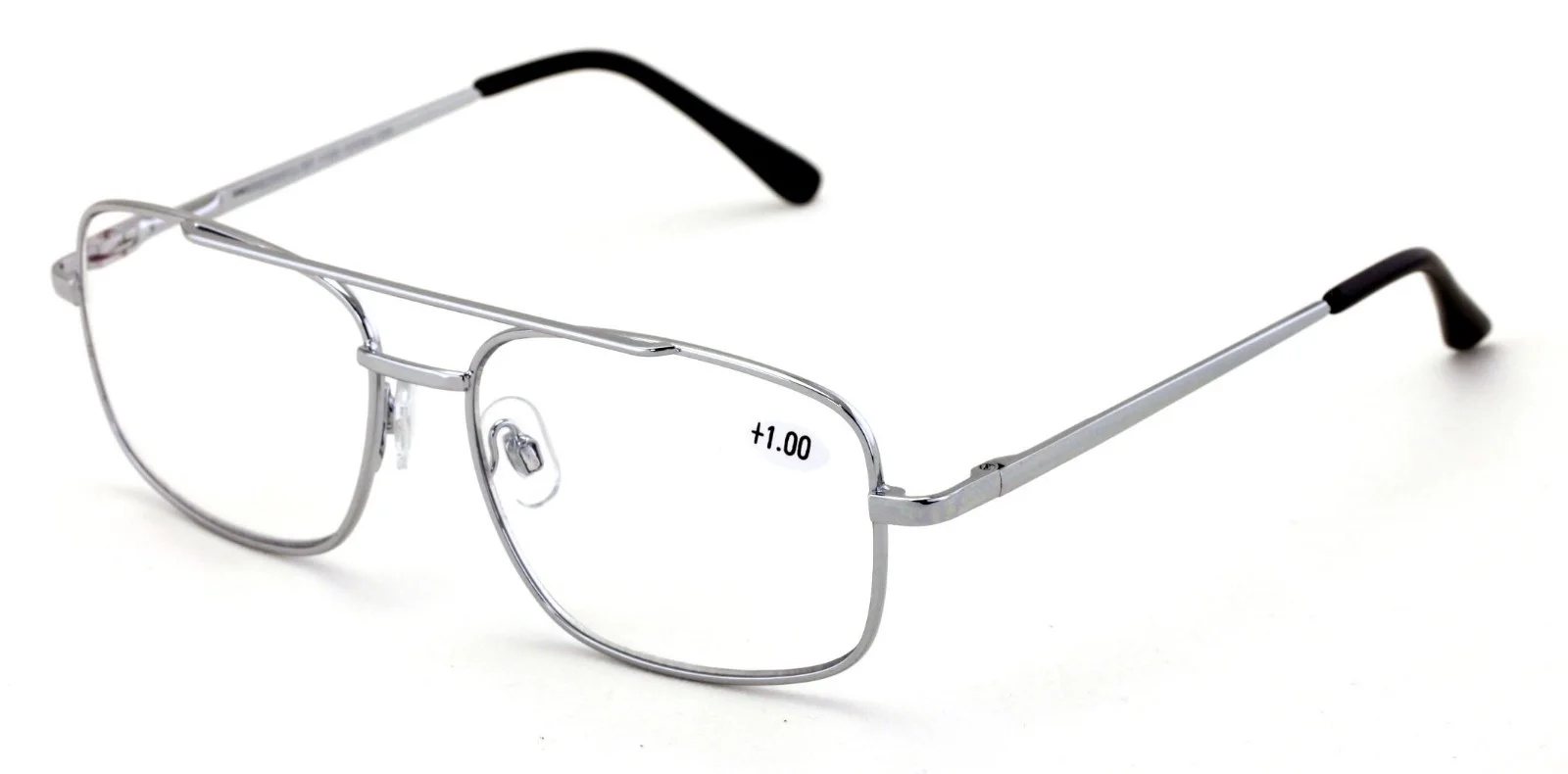 Metal Aviator Progressive Clear Lens No Line Reading Glasses Tri-Focal Reader 2