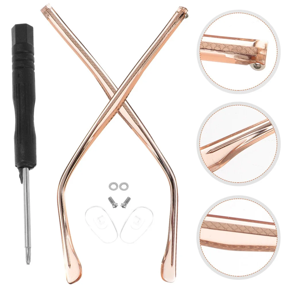 Metal Glasses Replacement Arms with Nose Pads - 1 Pair 4