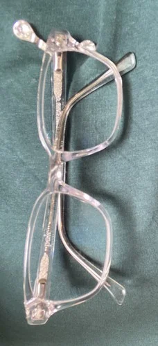 Metal Magnetic Faux Diamond Feather Wearable Eyeglass Holder, 1pc. 3