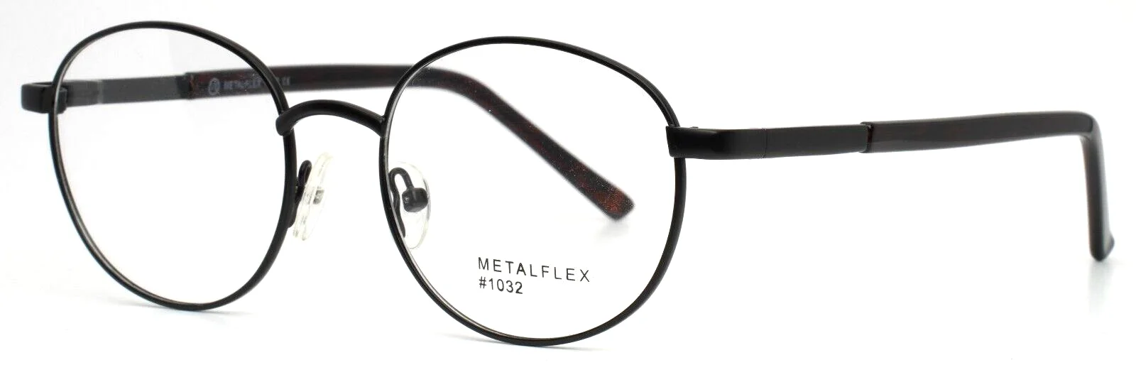 METALFLEX 1032 Black Mens Round Full Rim Eyeglasses 47-18-140 B:41