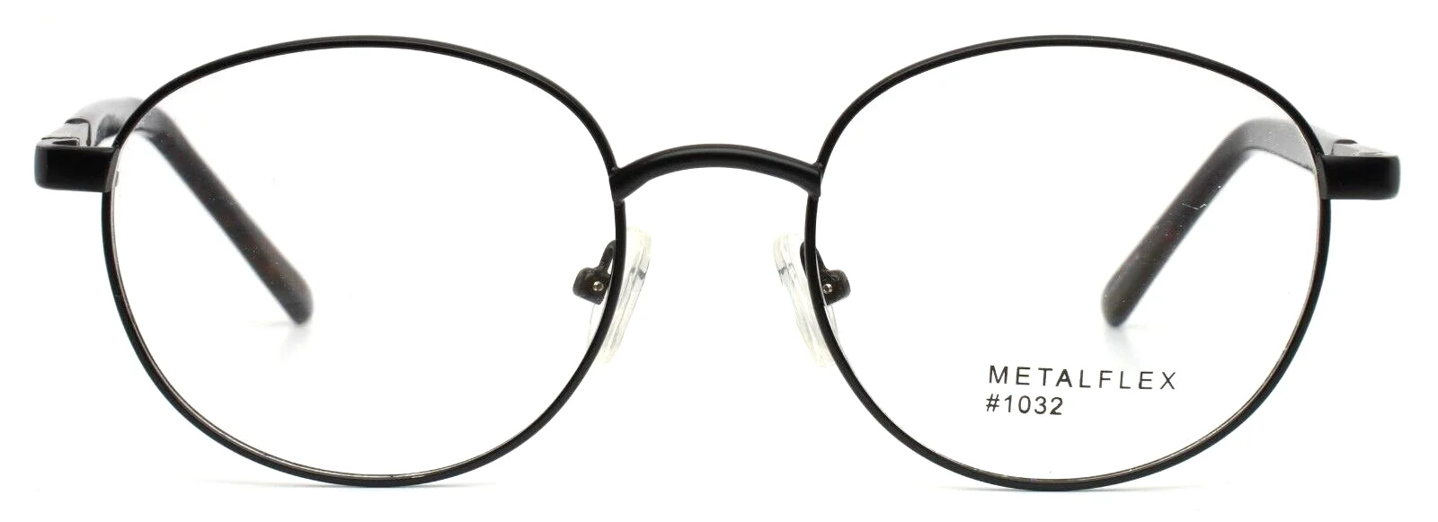 METALFLEX 1032 Black Mens Round Full Rim Eyeglasses 47-18-140 B:41 2