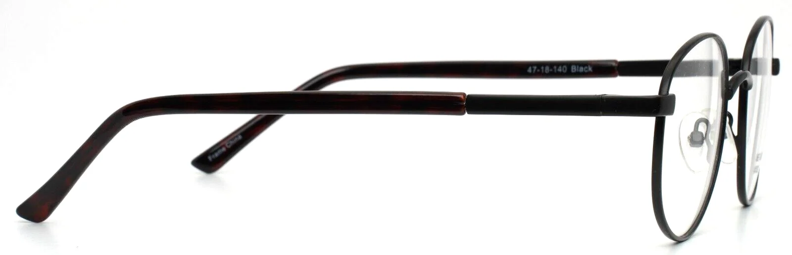 METALFLEX 1032 Black Mens Round Full Rim Eyeglasses 47-18-140 B:41 4