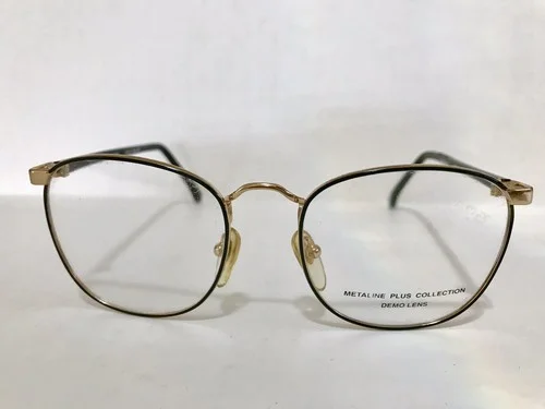 METALINE PLUS COLL #106 50mm SQUARE GOLD/BLACK WOMEN EYEGLASSES OPHTHALMIC FRAME