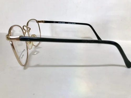 METALINE PLUS COLL #106 50mm SQUARE GOLD/BLACK WOMEN EYEGLASSES OPHTHALMIC FRAME 4