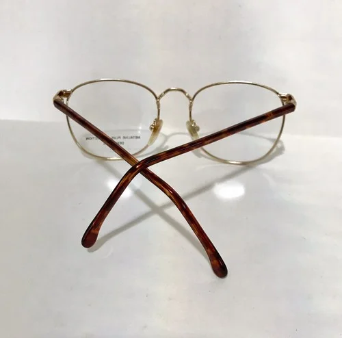 METALINE PLUS COLL #106 52mm SQUARE GOLD/AMBER WOMEN EYEGLASSES OPHTHALMIC FRAME 2