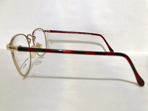 METALINE PLUS COLL #106 52mm SQUARE GOLD/WINE WOMEN EYEGLASSES OPHTHALMIC FRAME 2