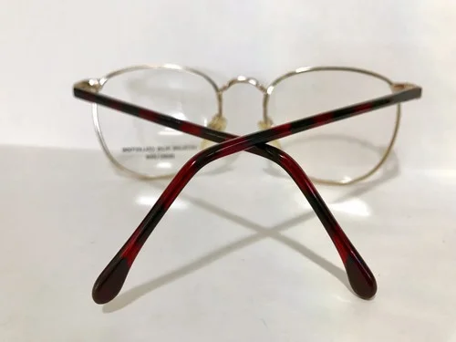 METALINE PLUS COLL #106 52mm SQUARE GOLD/WINE WOMEN EYEGLASSES OPHTHALMIC FRAME 3