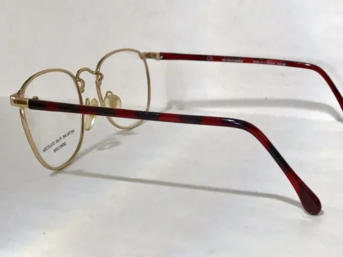 METALINE PLUS COLL #106 52mm SQUARE GOLD/WINE WOMEN EYEGLASSES OPHTHALMIC FRAME 4