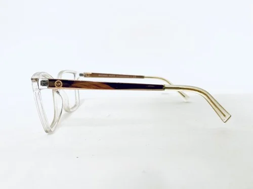 Michael Kors Clear Gold Oversize Wayfarer Glasses MK4058 Caracas 3050 54 17 135 4