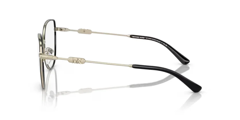 Michael Kors Eyeglasses Empire Round MK 3066J 1014 Black Gold Frame 53-17-140 2