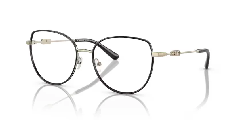 Michael Kors Eyeglasses Empire Round MK 3066J 1014 Black Gold Frame 53-17-140 3