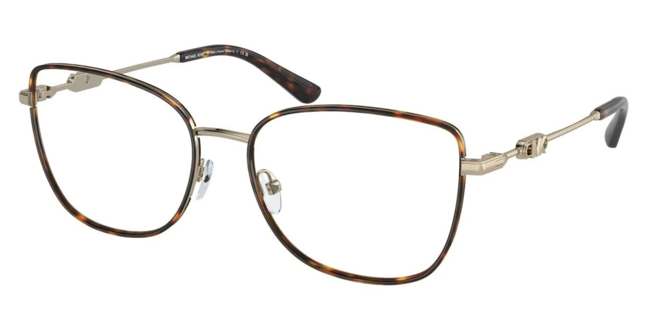 Michael Kors Eyeglasses Empire Square MK 3065J 1016 Havana Gold Frame 54-17-140