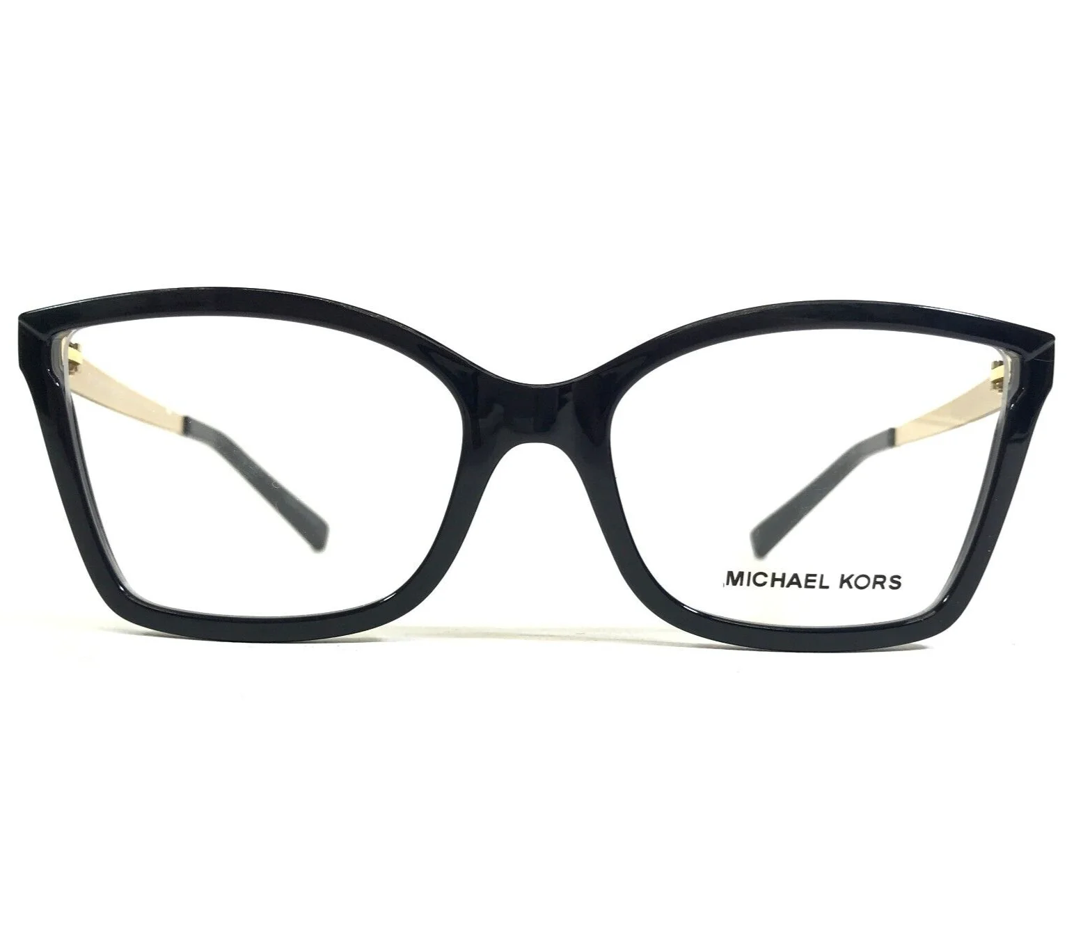Michael Kors Eyeglasses Frames MK4058 Caracas 3812 Black Gold Semi Rim 52-17-135