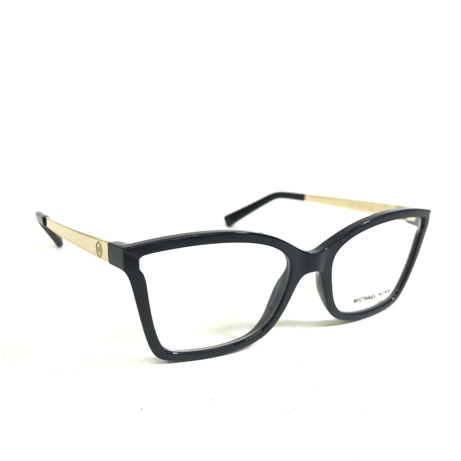 Michael Kors Eyeglasses Frames MK4058 Caracas 3812 Black Gold Semi Rim 52-17-135 2