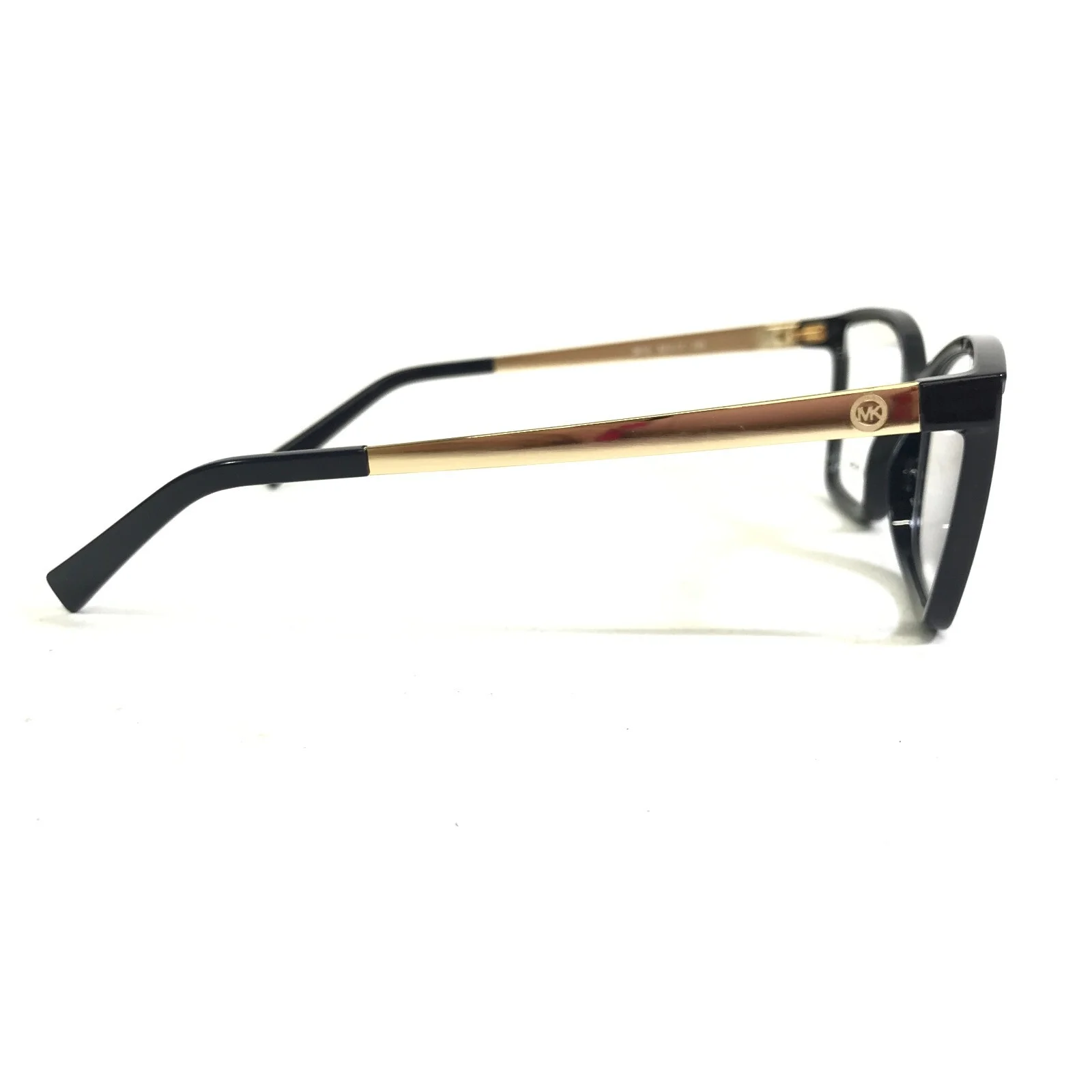 Michael Kors Eyeglasses Frames MK4058 Caracas 3812 Black Gold Semi Rim 52-17-135 3