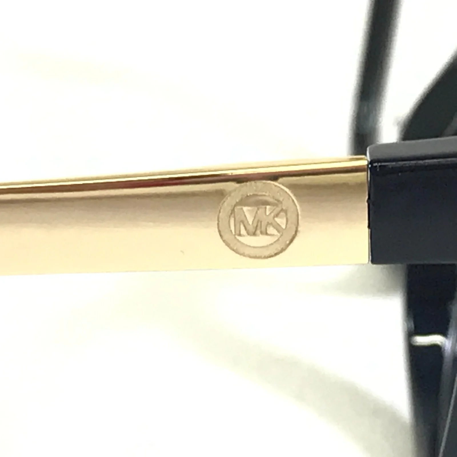Michael Kors Eyeglasses Frames MK4058 Caracas 3812 Black Gold Semi Rim 52-17-135 4