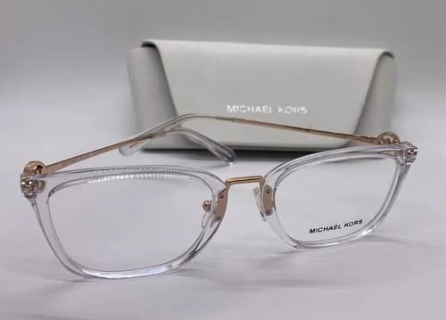 Michael Kors MK 4054 Captiva 3105 Clear ROSE GOLD Eyeglass Frames 52-20-140