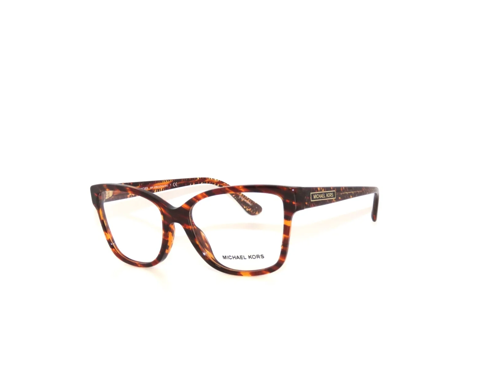 Michael Kors Orlando MK4082 3669 54 Transparent Brown Tortoise Eyeglasses 4082