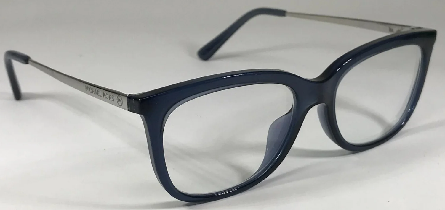 MICHAEL KORS SEATTLE MK4073 3221 Navy Blue/Silver Eyeglasses Frame 52-16-140 3