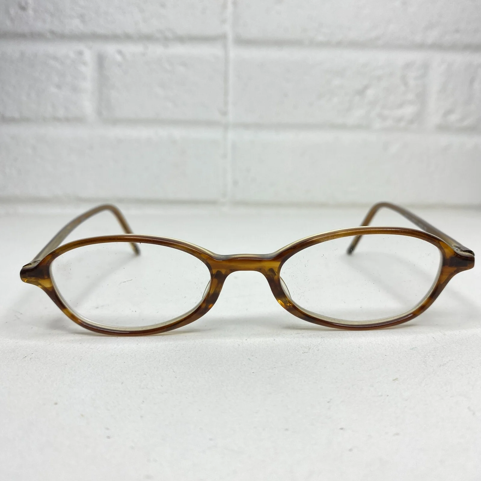 micro shapes Eyeglasses Frames brown womens Round full rim 44-18-135 17328 1