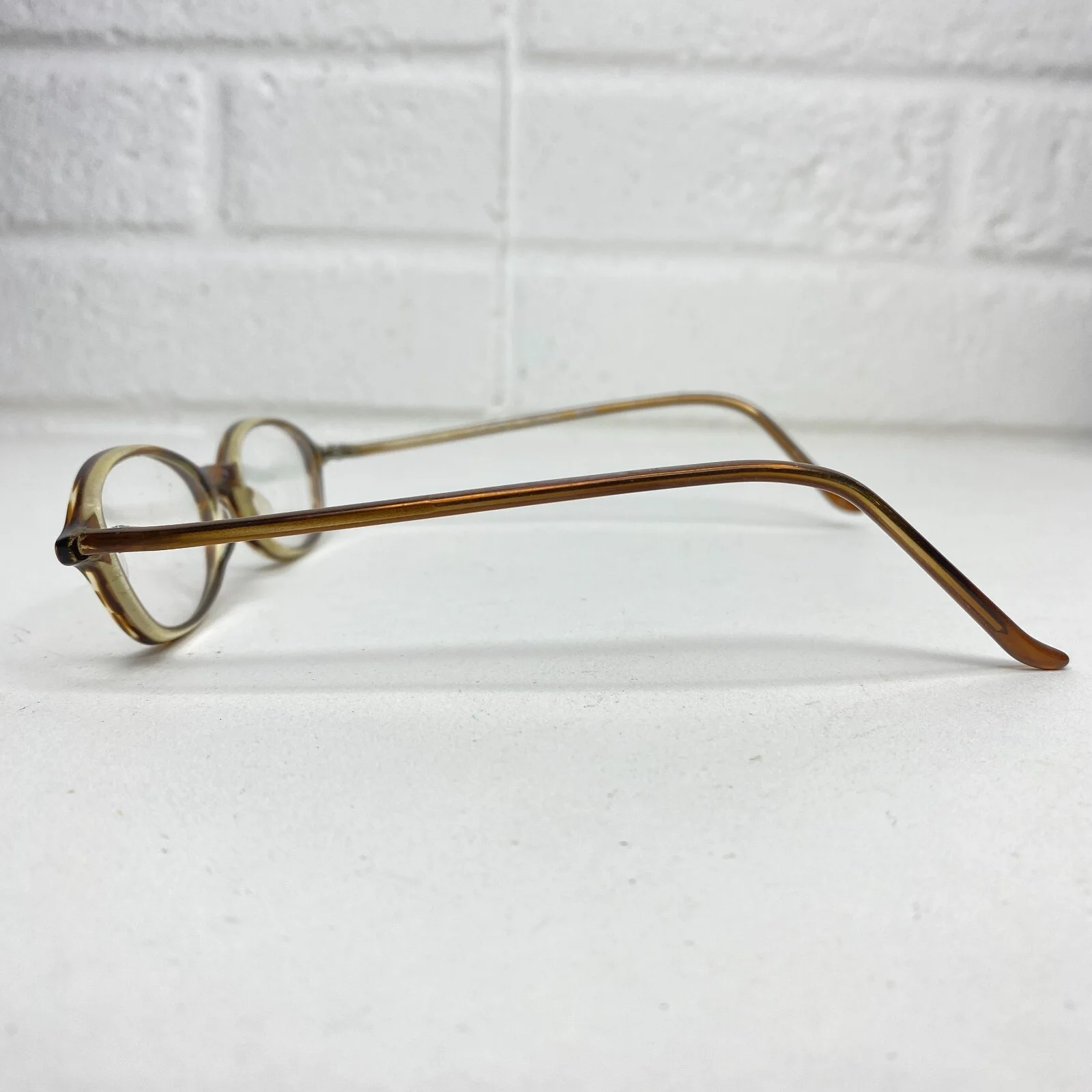 micro shapes Eyeglasses Frames brown womens Round full rim 44-18-135 17328 2