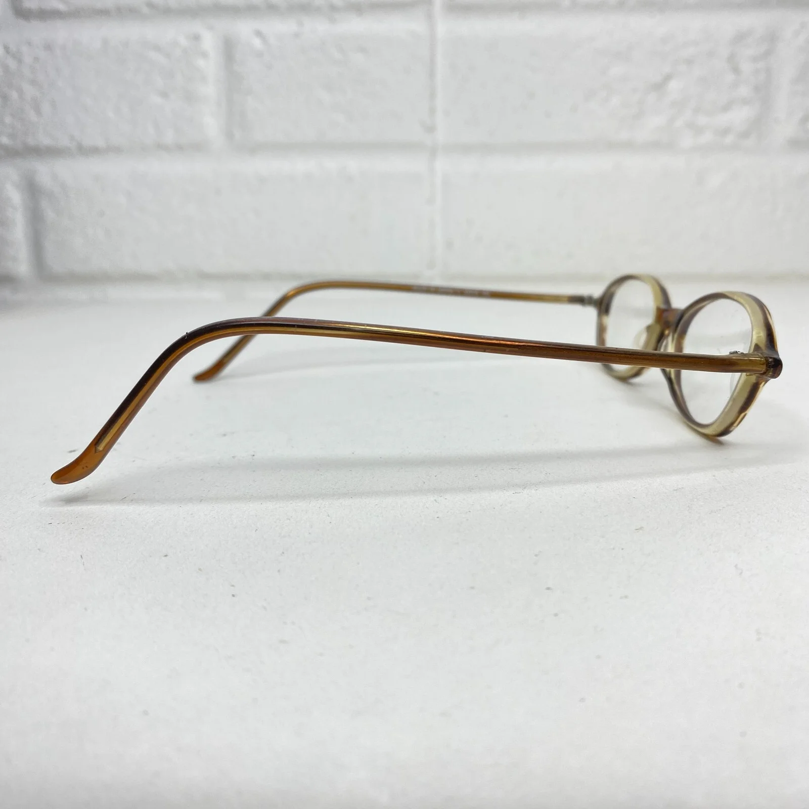 micro shapes Eyeglasses Frames brown womens Round full rim 44-18-135 17328 4