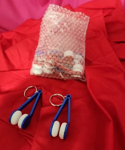 Microfiber Eyeglass Cleaner Keychain, Set of 8